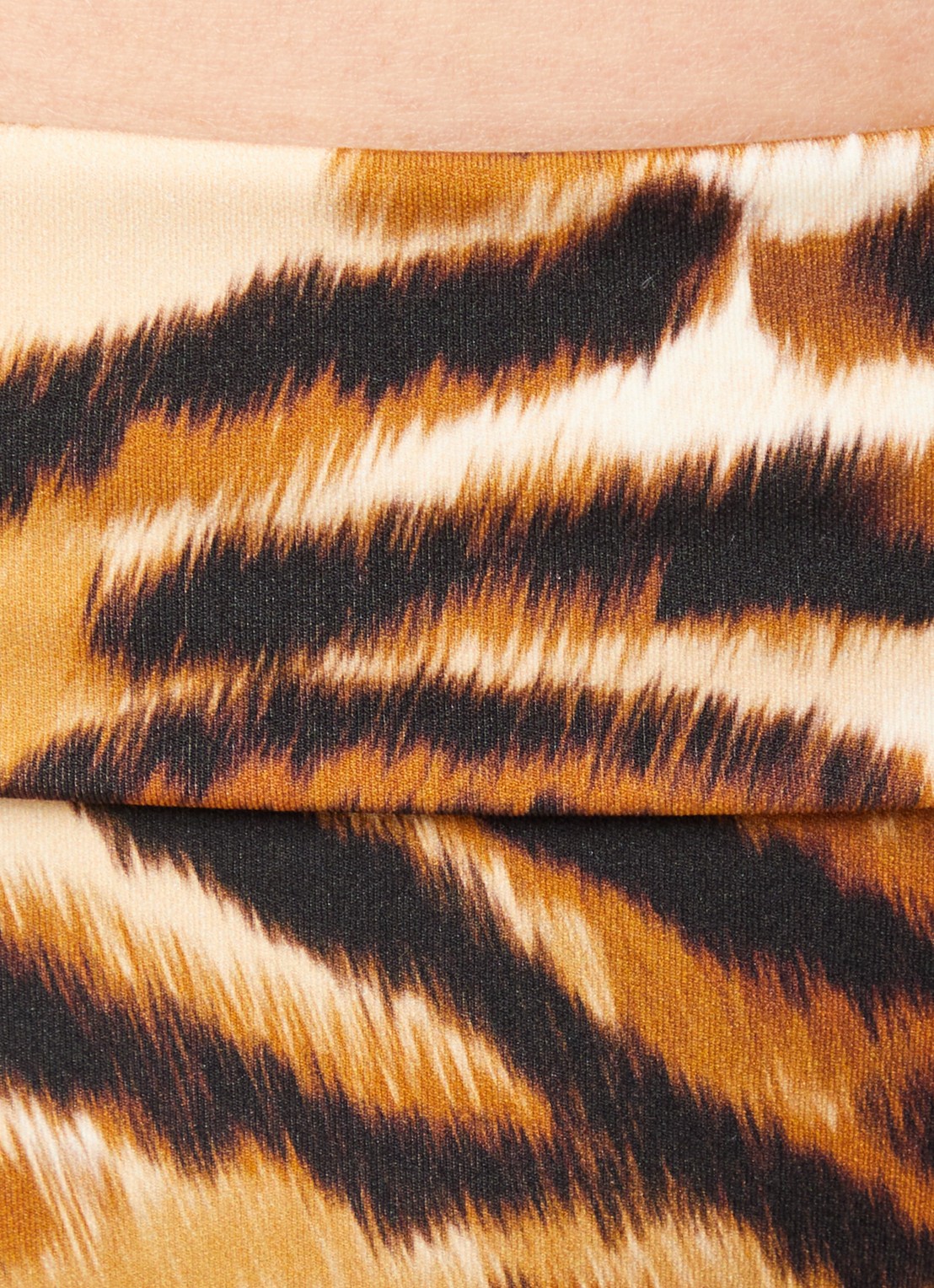 Chantelle Vita high waisted bikinislip met tijgerprint - detail 3 camel