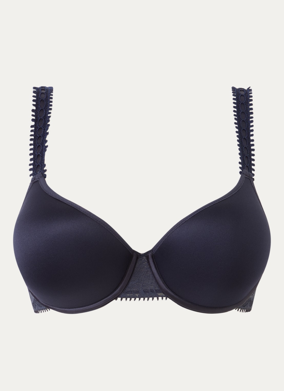 Chantelle Voorgevormde beugel bh met kant - voorkant donkerblauw