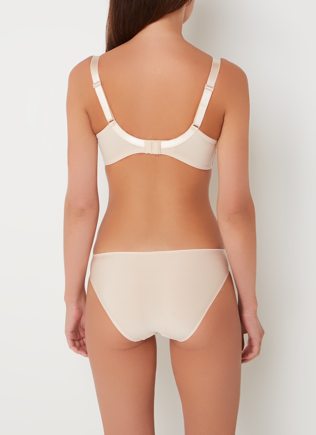 Chantelle Voorgevormde bh met beugel en kant - achterkant 5 beige
