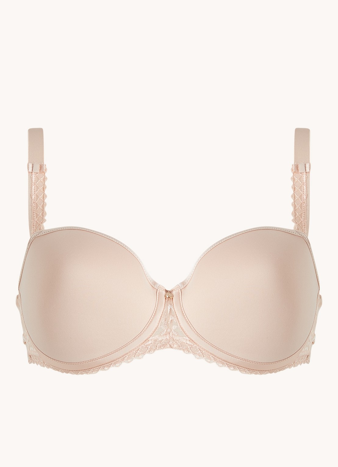 Chantelle Voorgevormde bh met beugel en kant - voorkant 4 beige