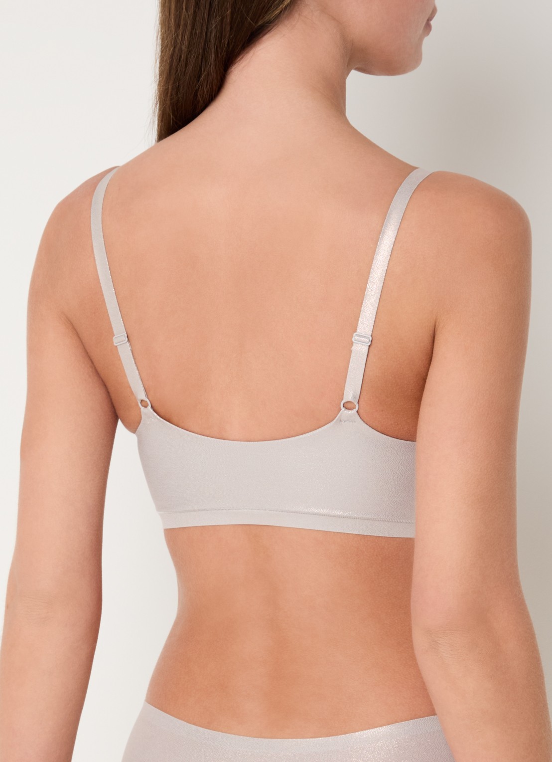 Chantelle Voorgevormde bralette met metallic finish - achterkant 5 roségoud