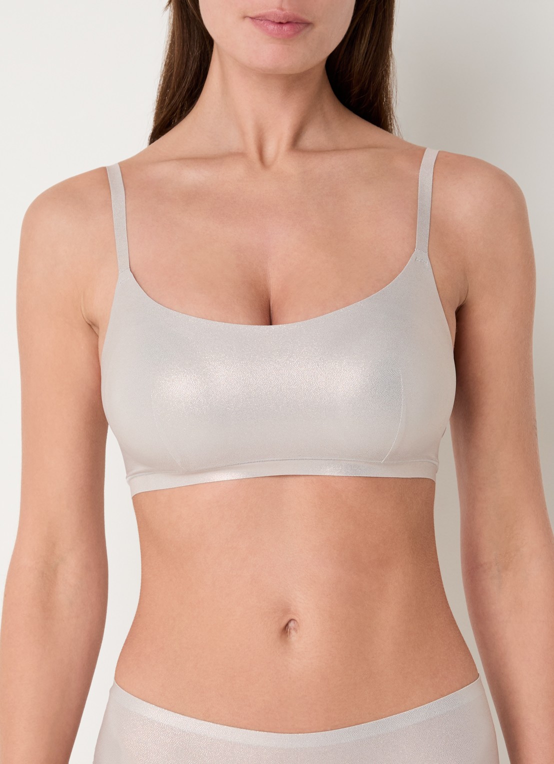Chantelle Voorgevormde bralette met metallic finish - voorkant 4 roségoud