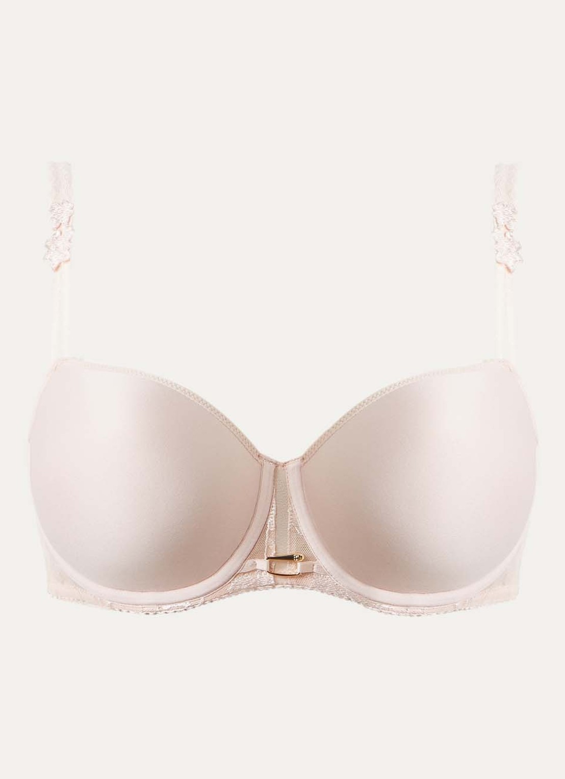 Chantelle Voorgevormde T-shirt bh met kant - voorkant creme