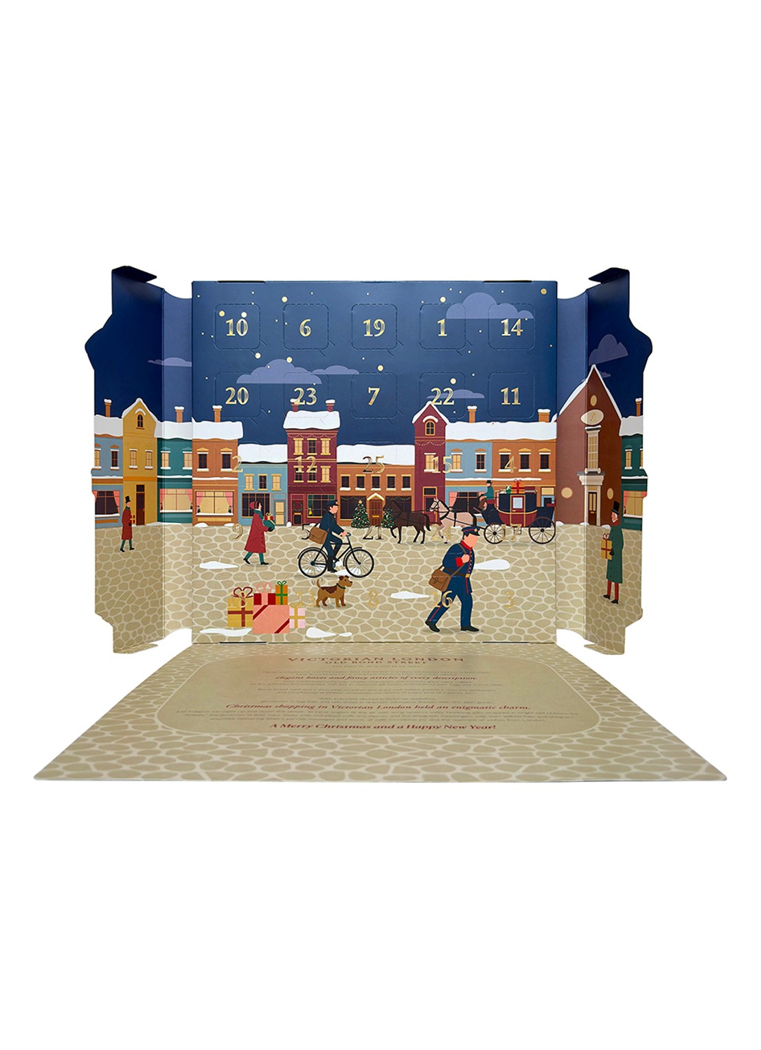 Charbonnel et Walker Adventskalender met truffels 310 gram - 25 dagen - voorkant 2 beige