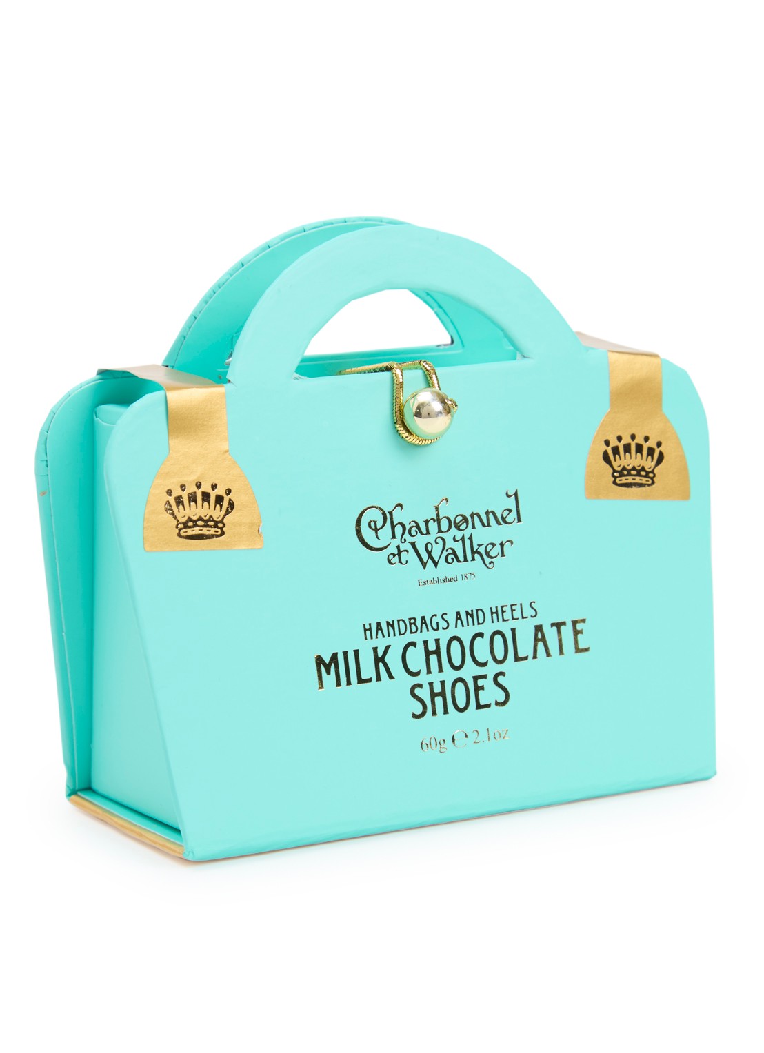 Charbonnel et Walker Green Handbags and Heels melkchocolade bonbons 60 gram - voorkant undefined