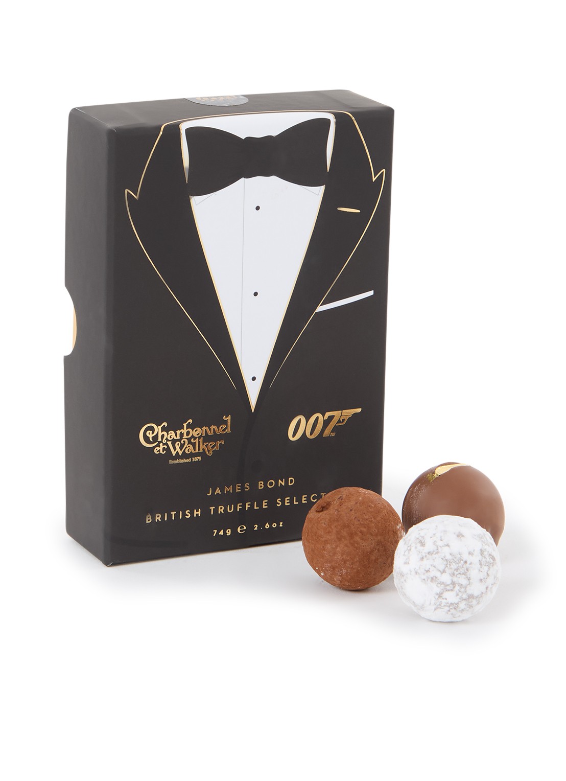 Charbonnel et Walker James Bond 007 chocolade truffels 6 stuks - voorkant undefined