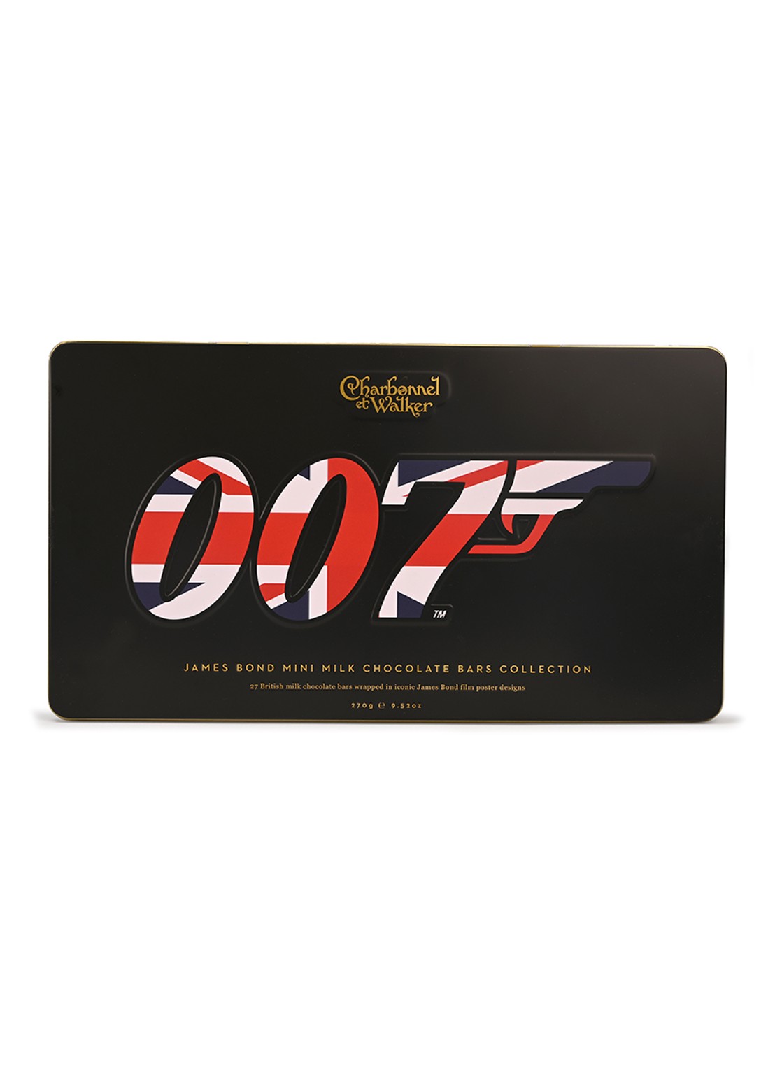 Charbonnel et Walker James Bond 007 chocoladereep in blik 27 stuks - voorkant undefined