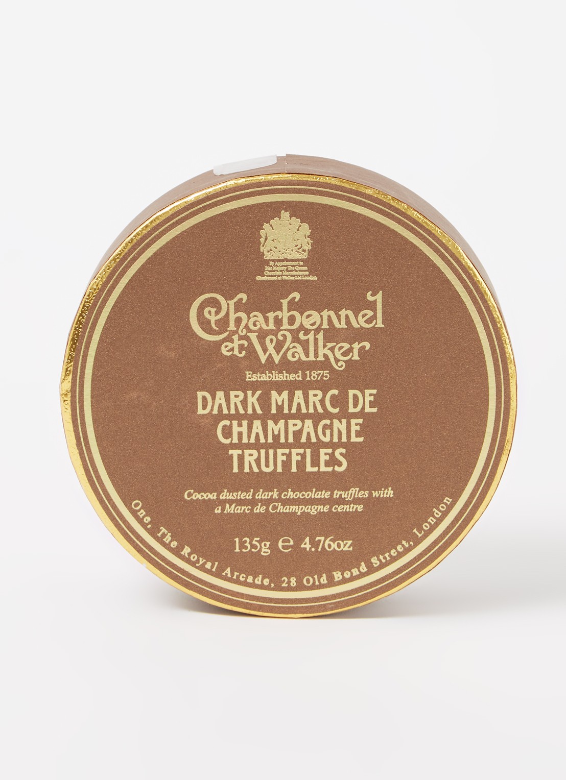 Charbonnel et Walker Marc de Champagne pure chocolade truffels 135 gram - voorkant 2 undefined