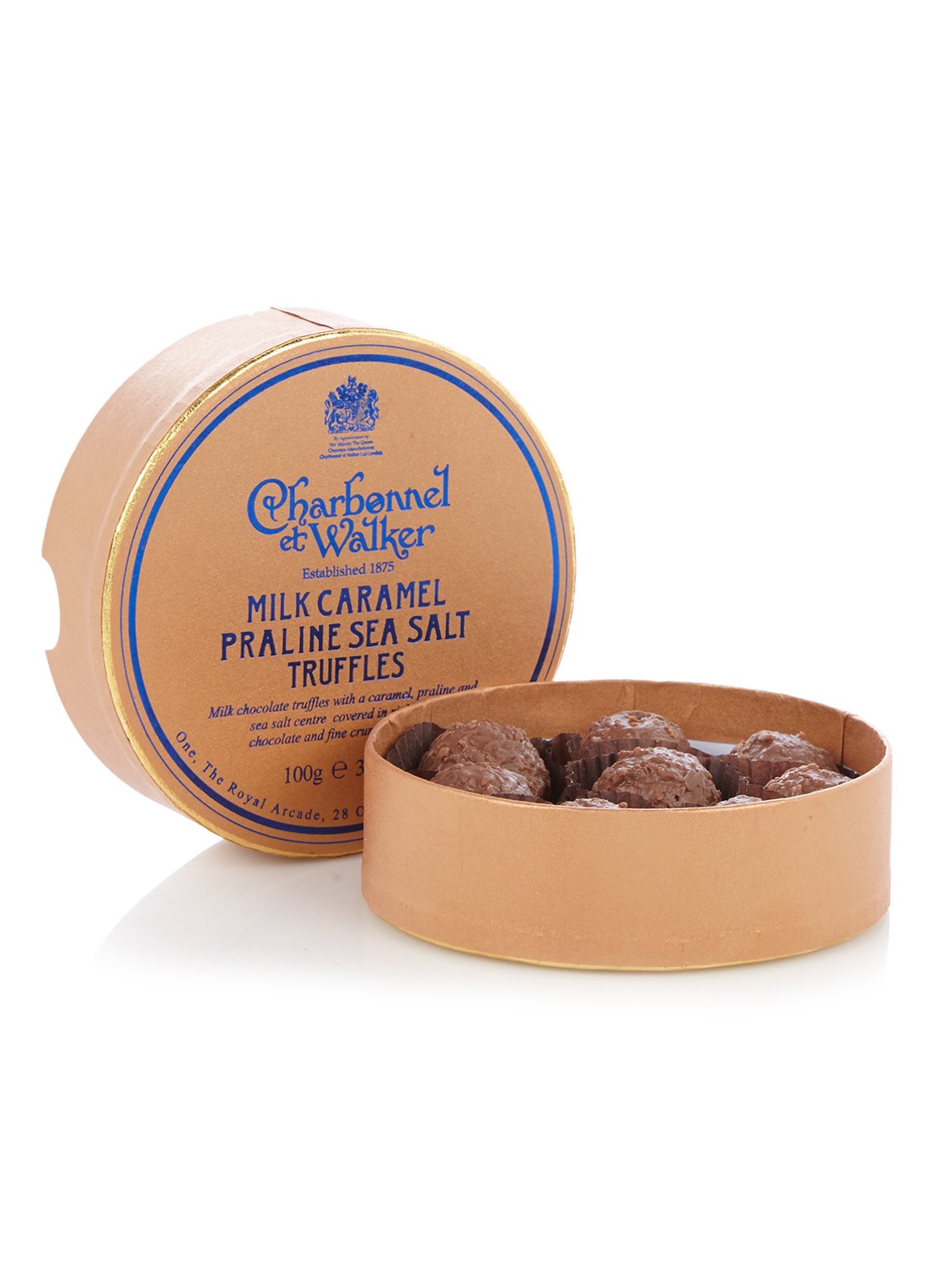 Charbonnel et Walker Milk Caramel Praline Sea Salt truffels 8 stuks - voorkant undefined