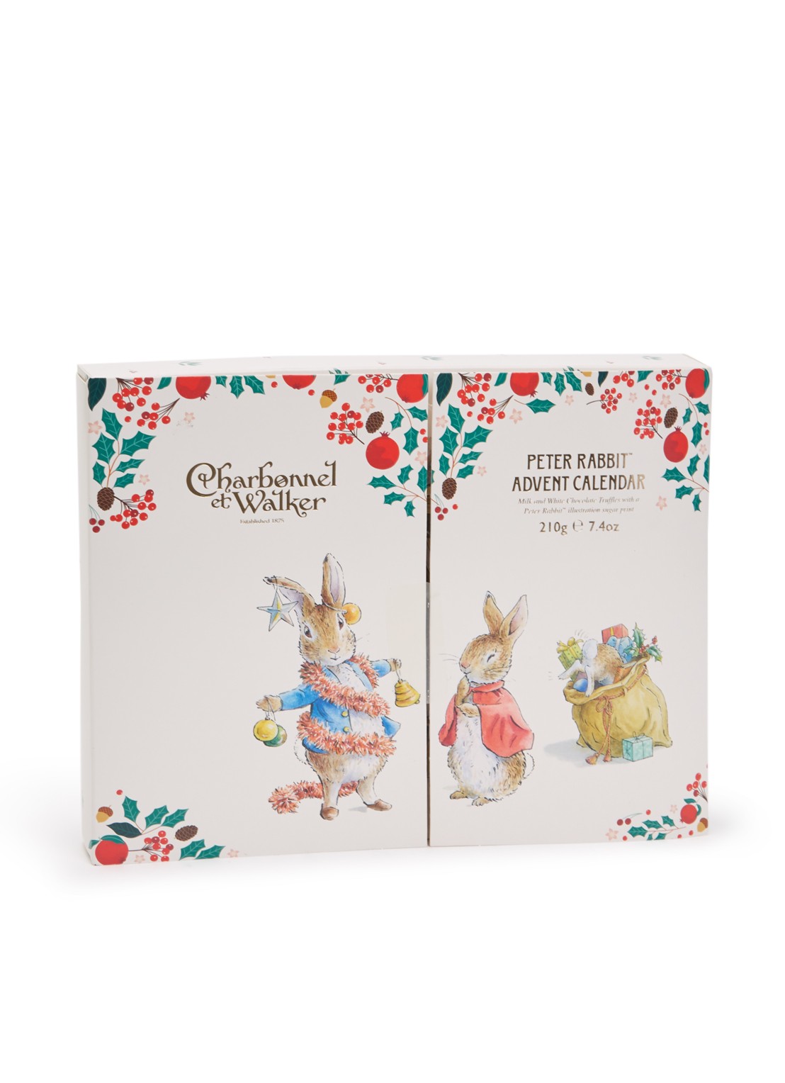 Charbonnel et Walker Peter Rabbit adventskalender met chocolade bonbons 210 gram - voorkant undefined