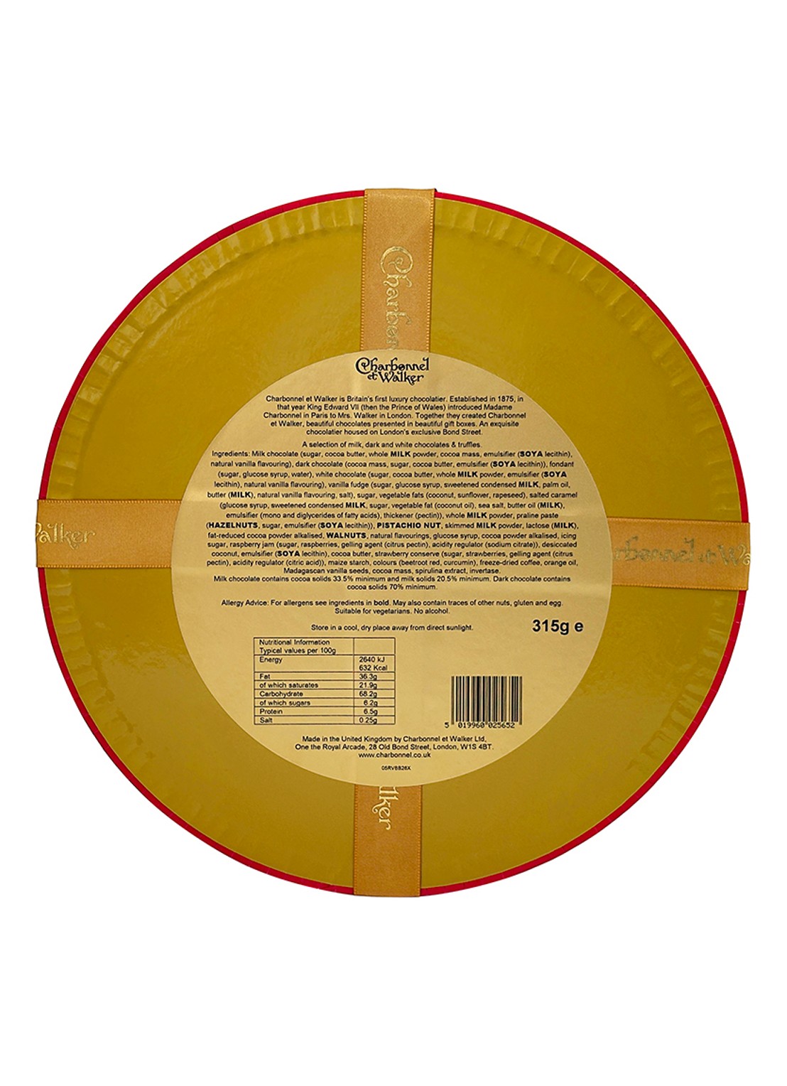 Charbonnel et Walker Red Velvet chocolade en truffels 310 gram 25 stuks - detail beige