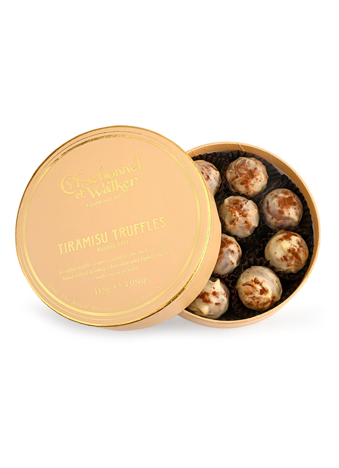 Charbonnel et Walker Tiramisu Truffles 115 gram - voorkant undefined