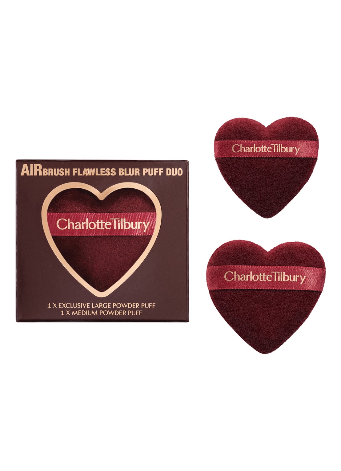 Charlotte Tilbury Airbrush Flawless Blur Puff Duo - poederdons - voorkant 5 beige