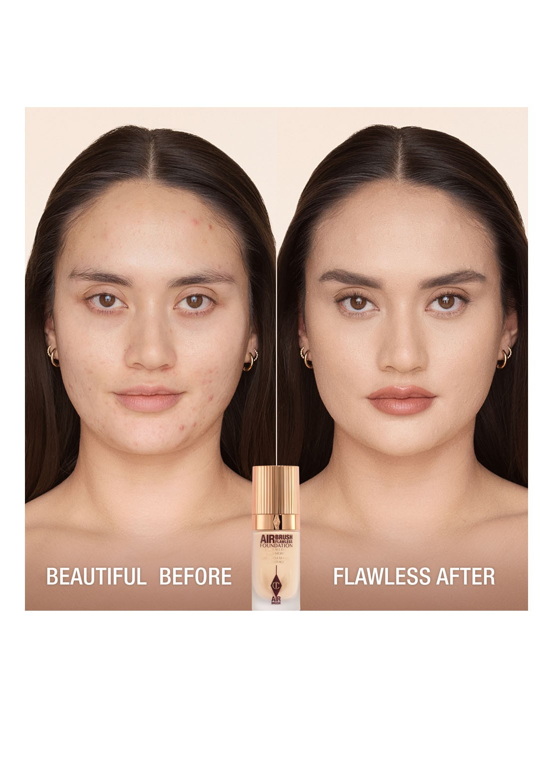 Charlotte Tilbury Airbrush Flawless Foundation - vloeibare foundation - detail 2  3 neutral