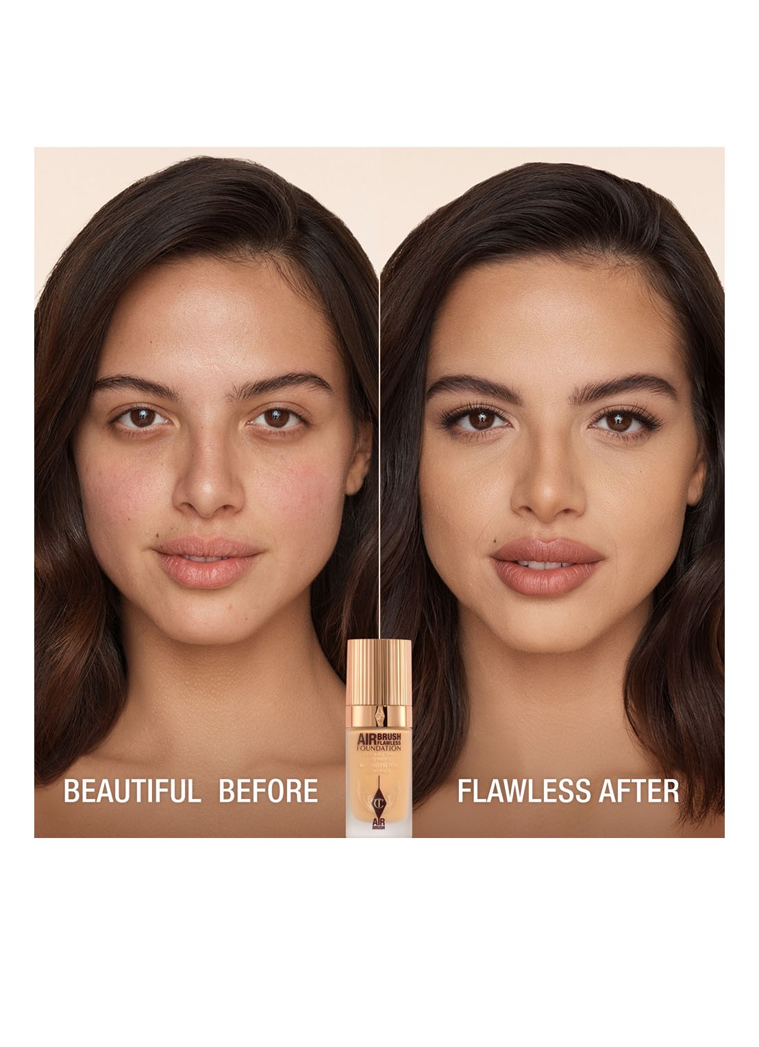 Charlotte Tilbury Airbrush Flawless Foundation - vloeibare foundation - detail 4  7 warm