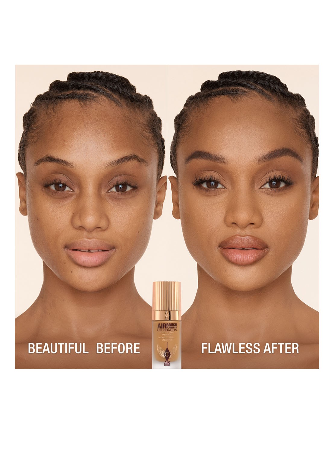 Charlotte Tilbury Airbrush Flawless Foundation - vloeibare foundation - detail 4  10 warm