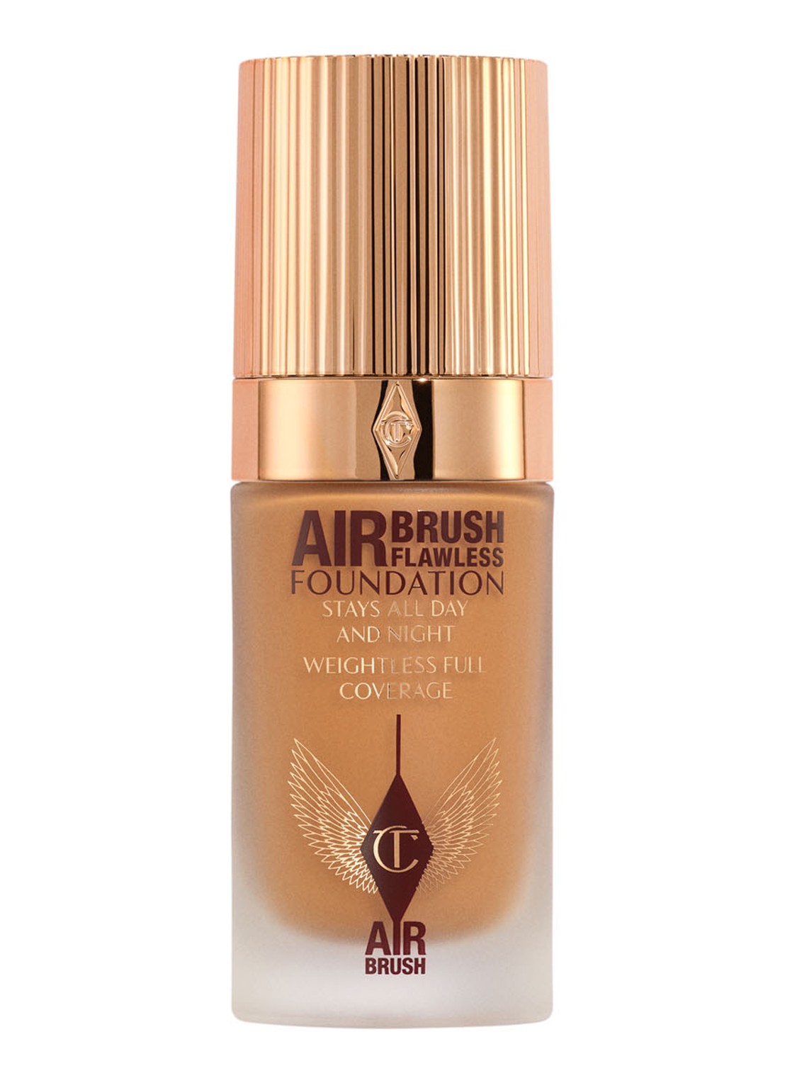 Charlotte Tilbury Airbrush Flawless Foundation - vloeibare foundation - voorkant  10 warm
