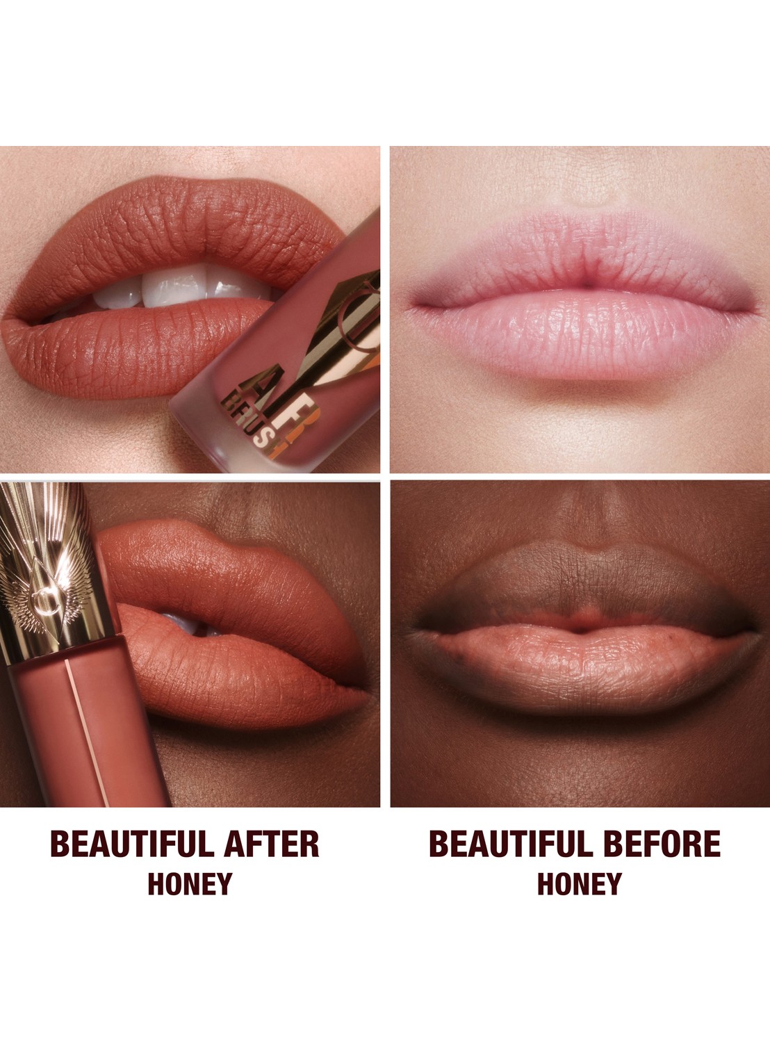 Charlotte Tilbury Airbrush Flawless Lip Blur - vloeibare lipstick - detail 4 honey blur