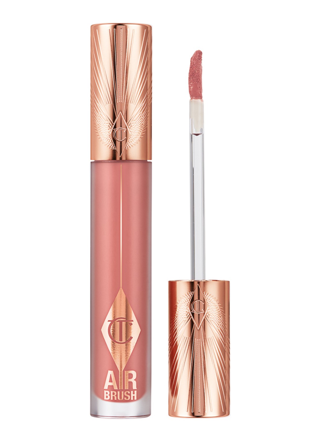 Charlotte Tilbury Airbrush Flawless Lip Blur - vloeibare lipstick - voorkant 7 pillow talk blur