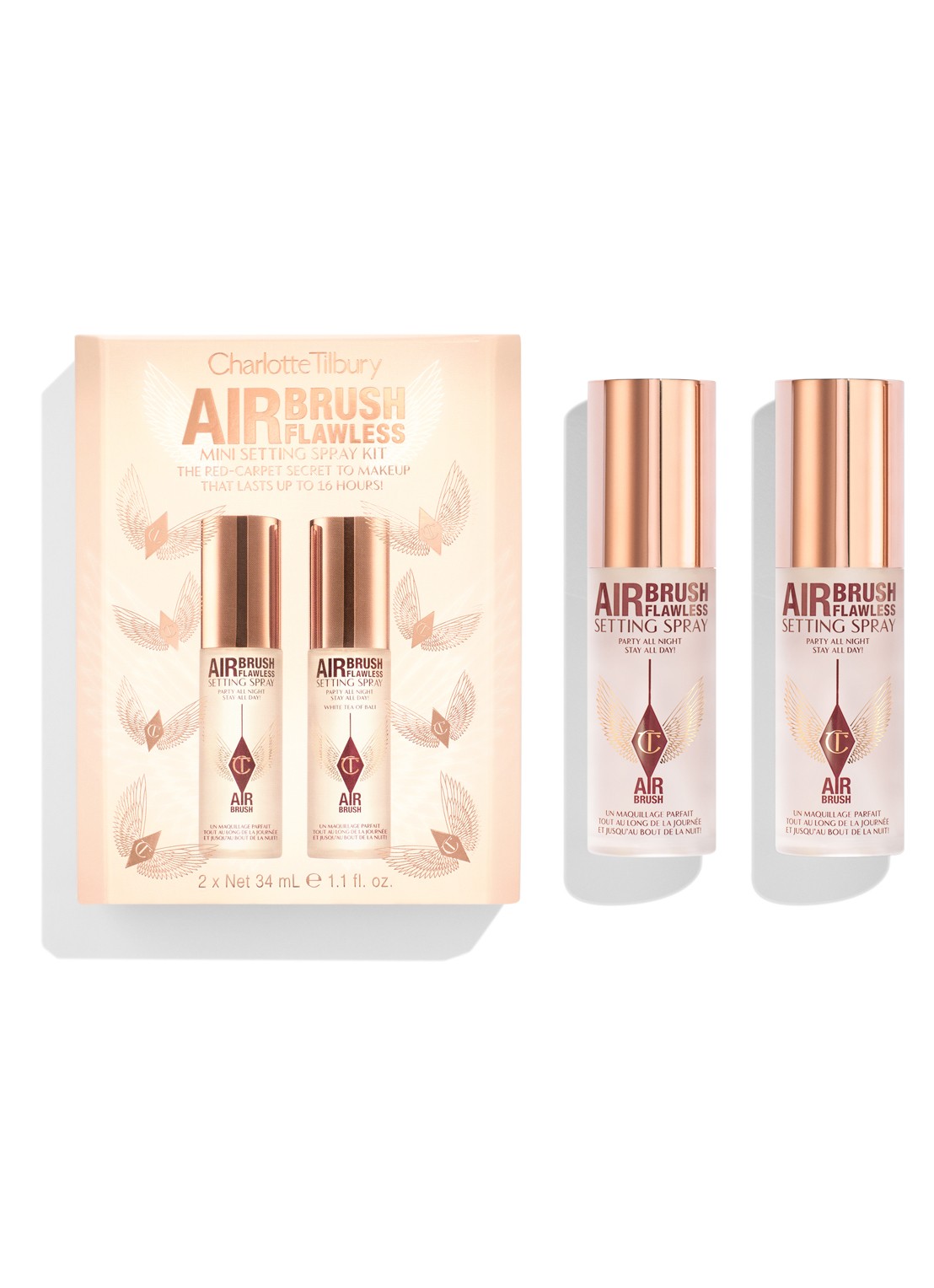 Charlotte Tilbury Airbrush Flawless Mini Setting Spray Kit - travel size make-up set t.w.v. €44 - voorkant 4 undefined
