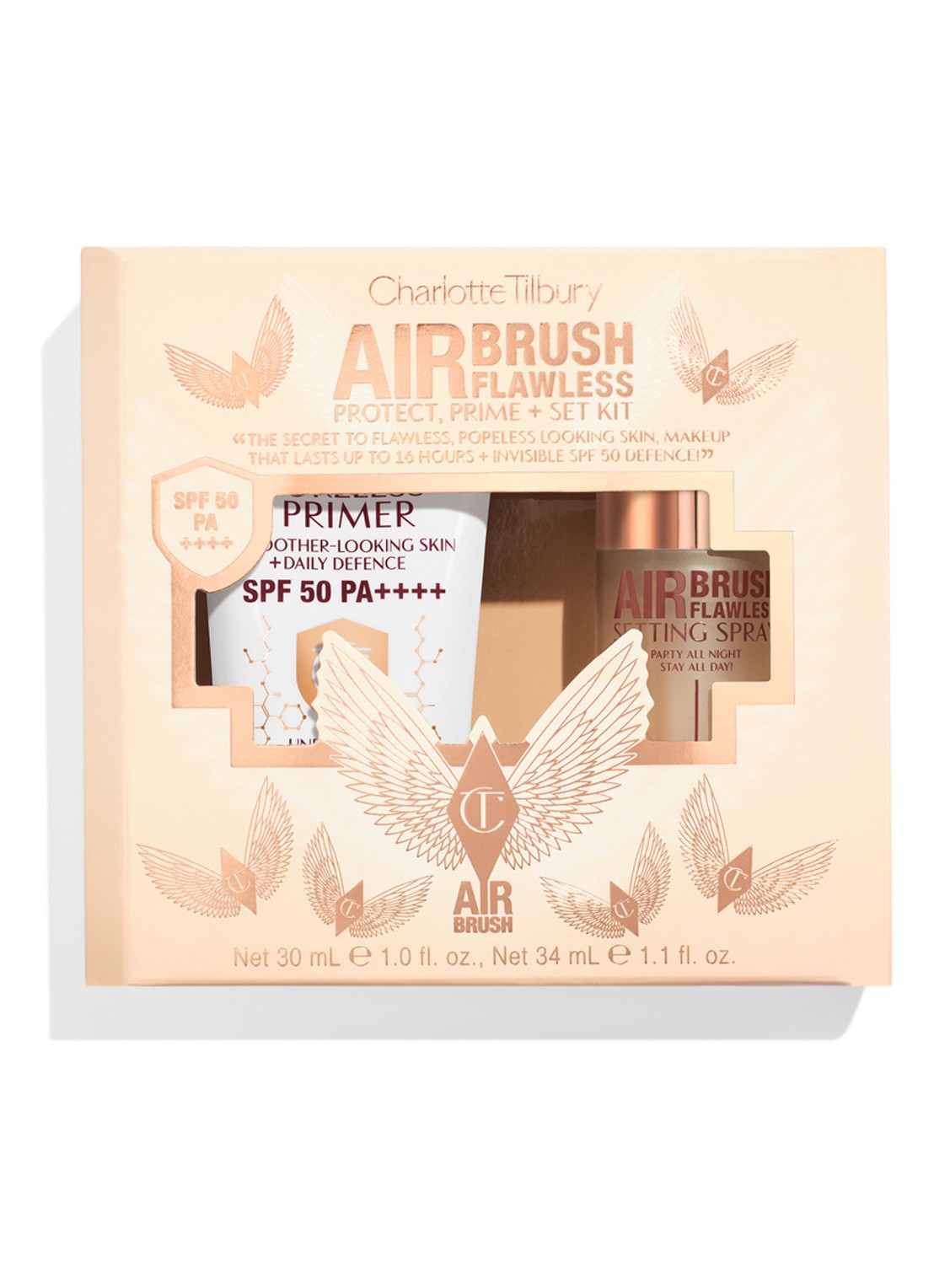 Charlotte Tilbury Airbrush Flawless Protect, Prime + Set Kit - verzorgingsset t.w.v. €71 - voorkant 5 undefined