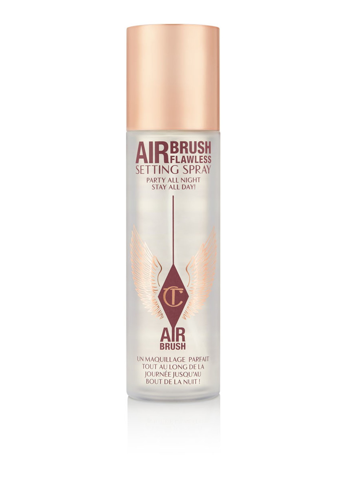Charlotte Tilbury Airbrush Flawless Setting Spray - make-up setting- & fixing spray - voorkant transparant