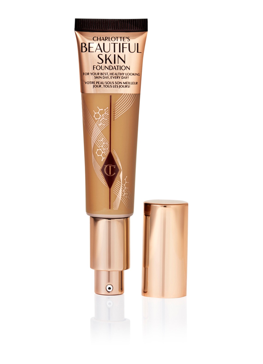 Charlotte Tilbury Beautiful Skin Foundation - vloeibare foundation - voorkant 6 warm_6