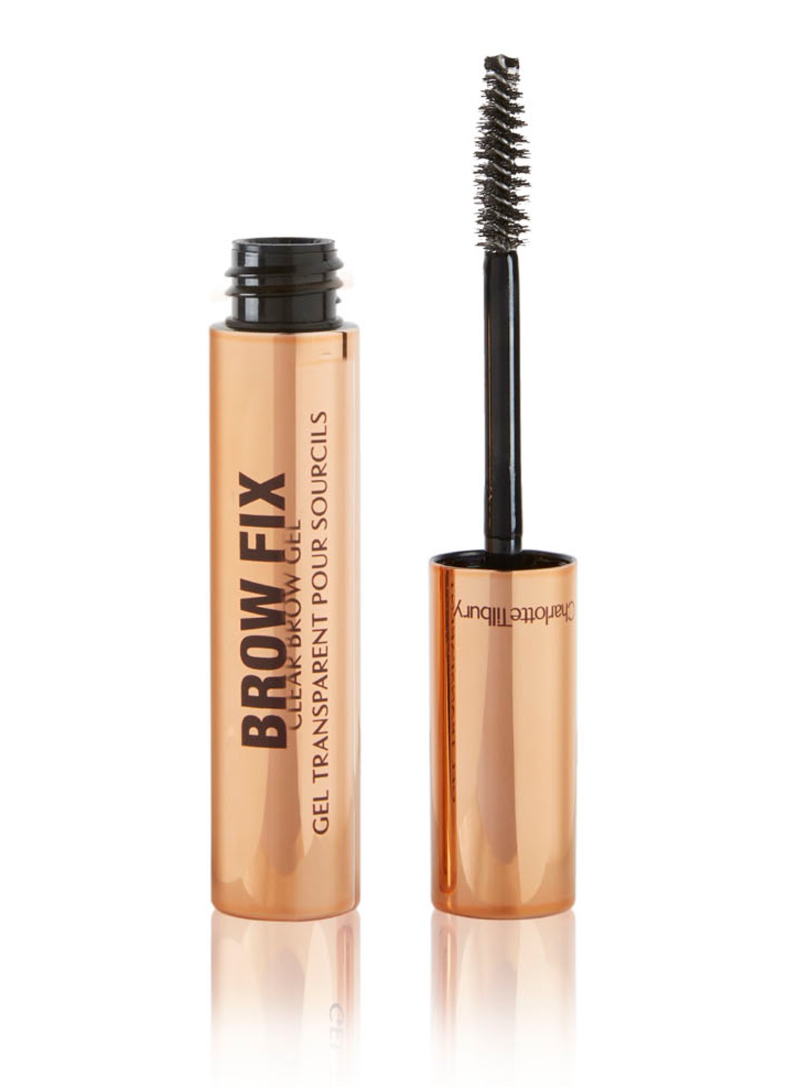 Charlotte Tilbury Brow Fix - heldere wenkbrauwgel - voorkant 2 transparant