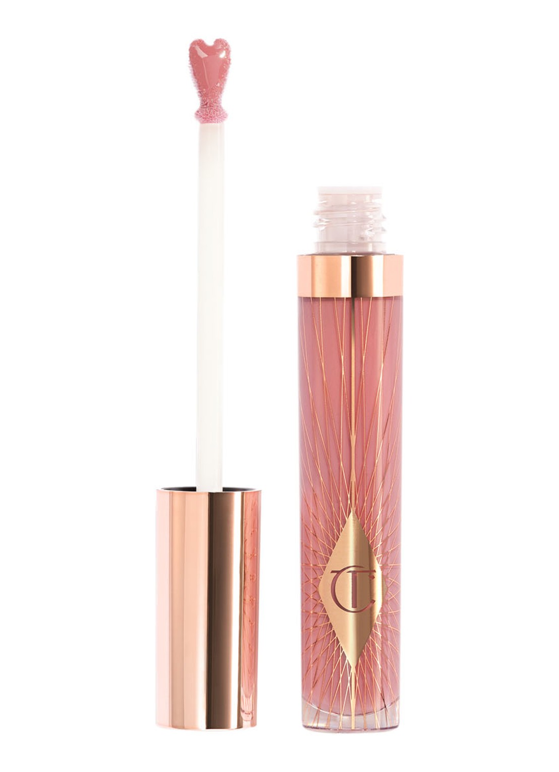Charlotte Tilbury Collagen Lip Bath - lipgloss - voorkant pillow talk fair