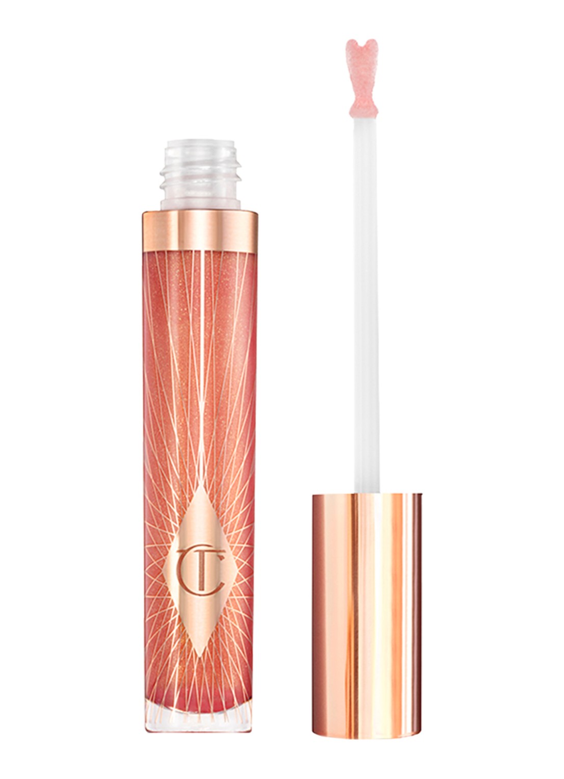 Charlotte Tilbury Collagen Lip Bath - lipgloss - voorkant peachy plump