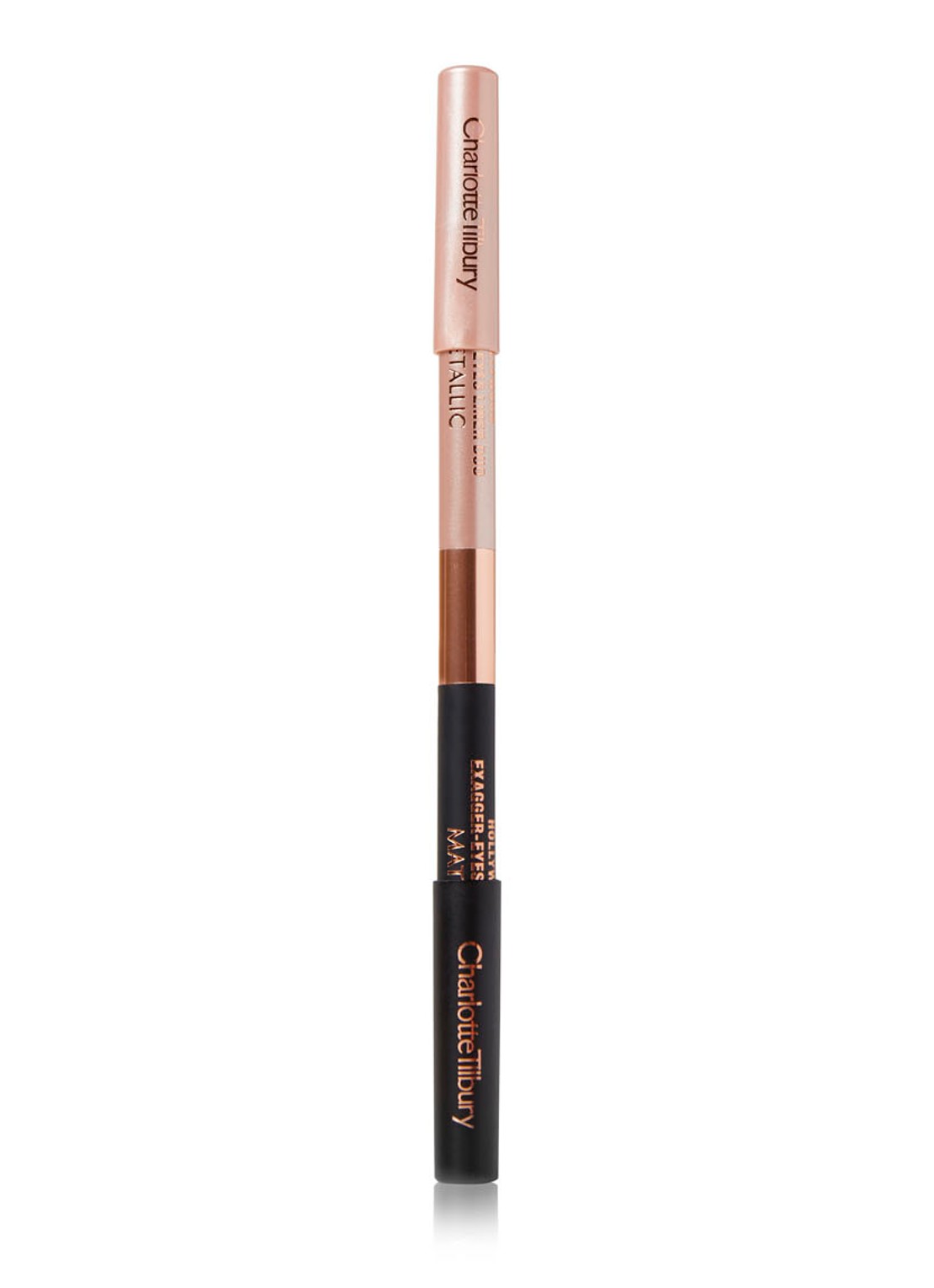 Charlotte Tilbury Hollywood Exagger-Eyes - waterproof eyeliner duo - voorkant 2 champagne/black