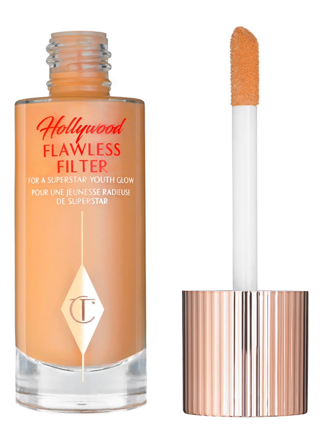 Charlotte Tilbury Hollywood Flawless Filter - primer, highlighter & corrector - voorkant 5 6 tan
