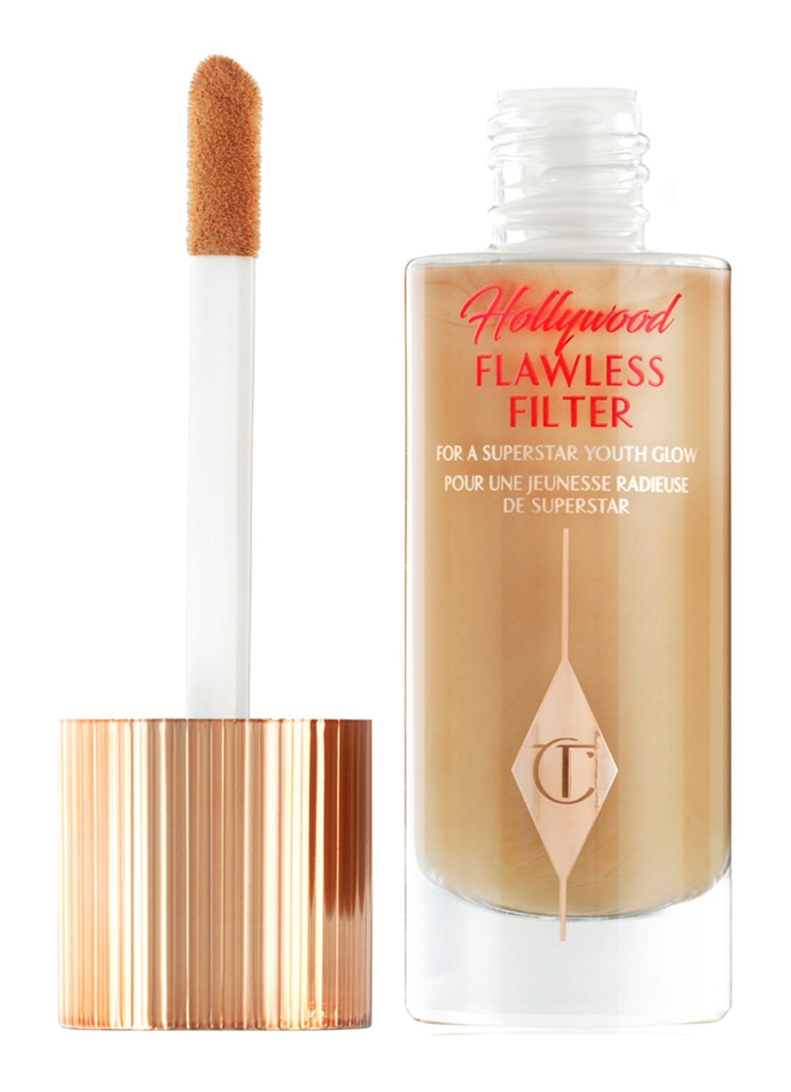 Charlotte Tilbury Hollywood Flawless Filter - primer, highlighter & corrector - voorkant 5.5 tan