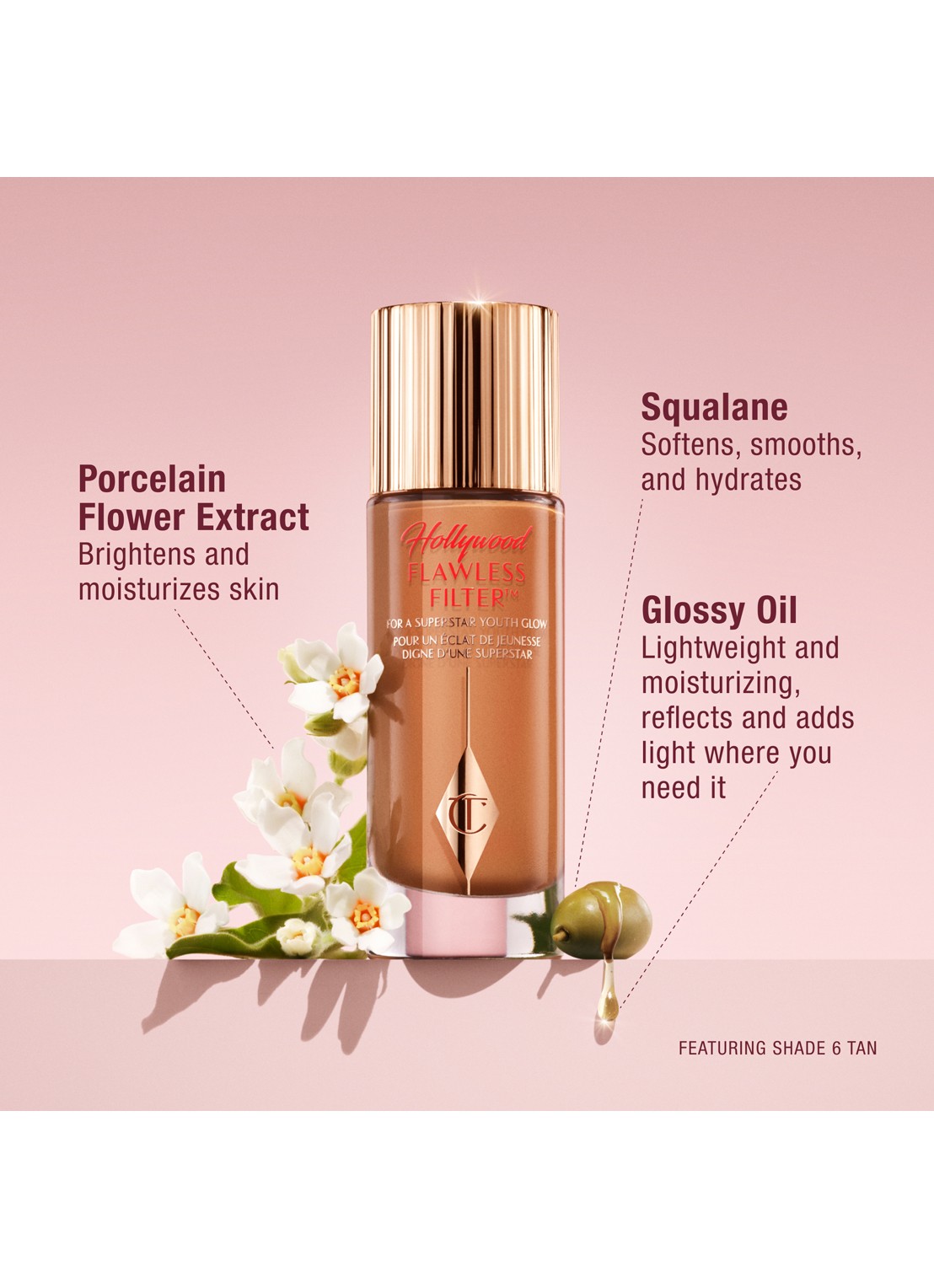 Charlotte Tilbury Hollywood Flawless Filter - primer, highlighter & corrector - detail 3 fair