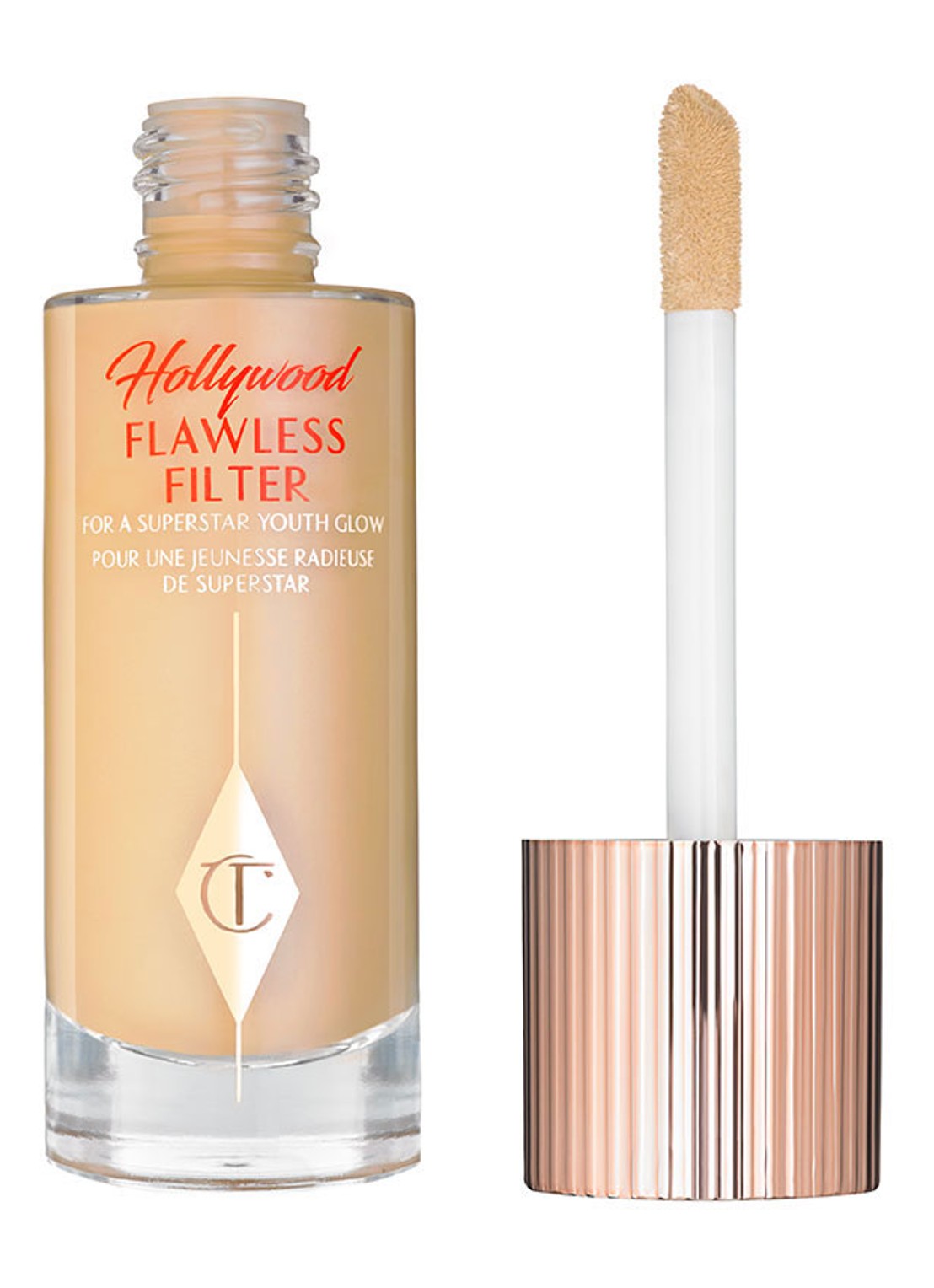 Charlotte Tilbury Hollywood Flawless Filter - primer, highlighter & corrector - voorkant 3 4 medium
