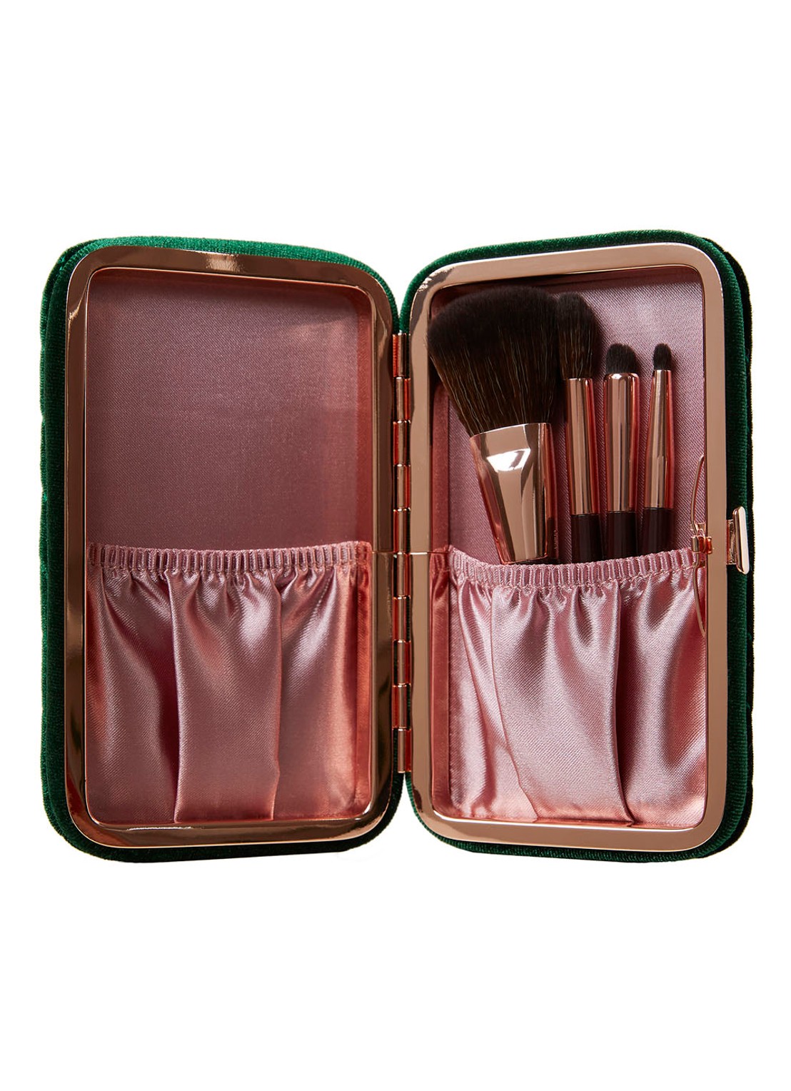 Charlotte Tilbury Hollywood Mini Brush Set - Limited Edition make-up kwastenset - voorkant groen