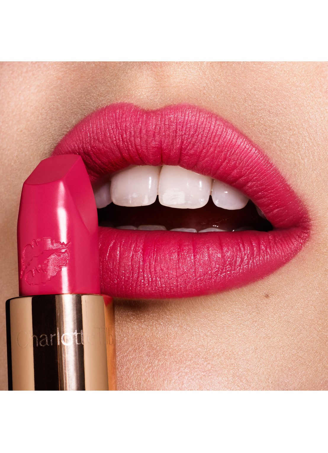 Charlotte Tilbury Hot Lips lipstick - detail 3 electric poppy