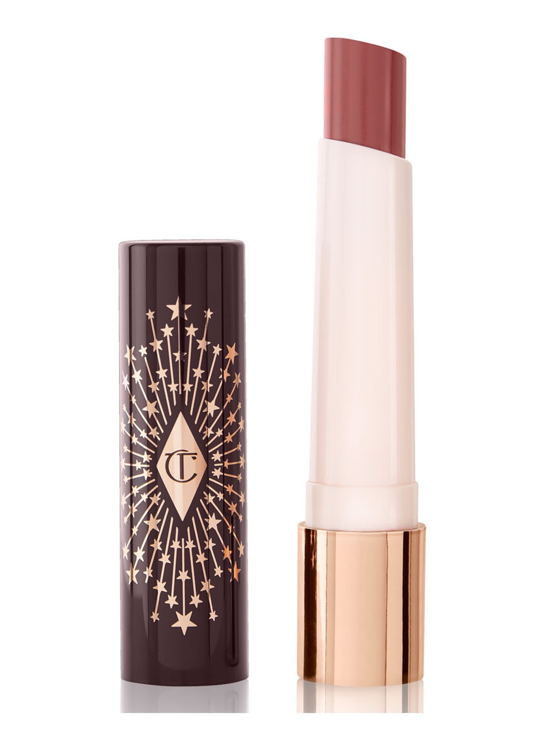 Charlotte Tilbury Hyaluronic Happikiss Lip Balm Lipstick - voorkant 6 pillow talk