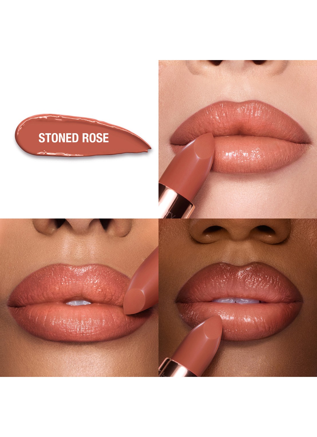 Charlotte Tilbury K.I.S.S.I.N.G lipstick  - achterkant stoned rose