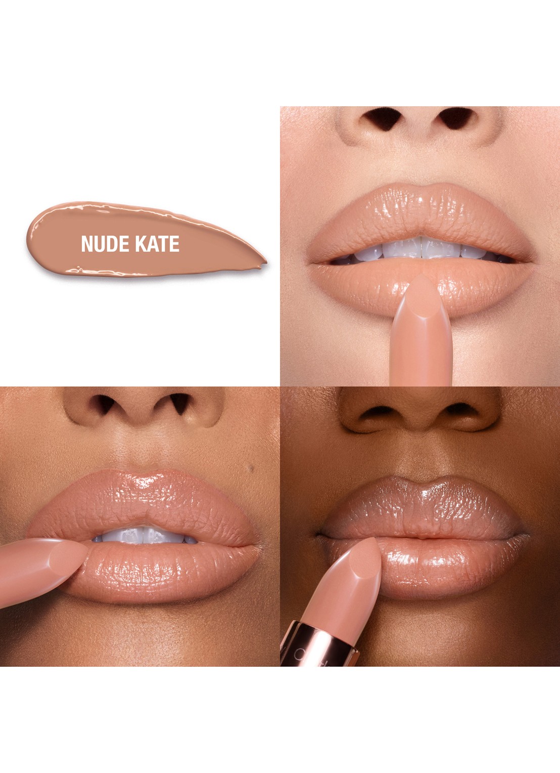 Charlotte Tilbury K.I.S.S.I.N.G lipstick - achterkant nude kate