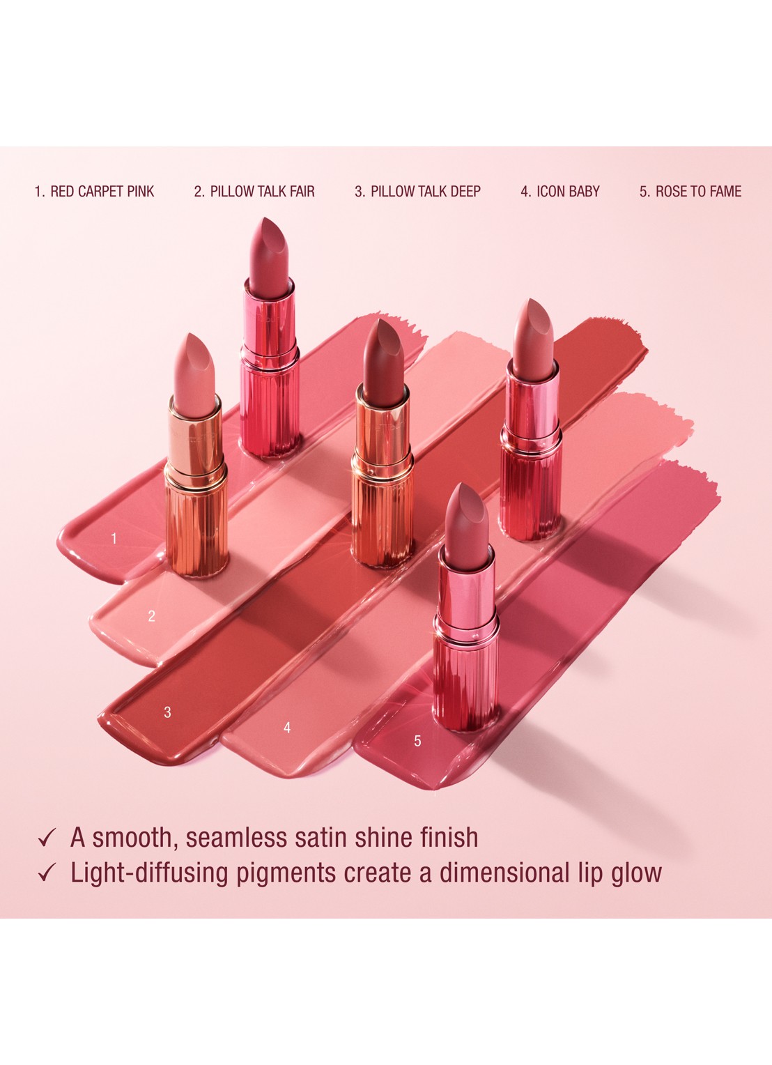 Charlotte Tilbury K.I.S.S.I.N.G lipstick - detail 5 penelope pink