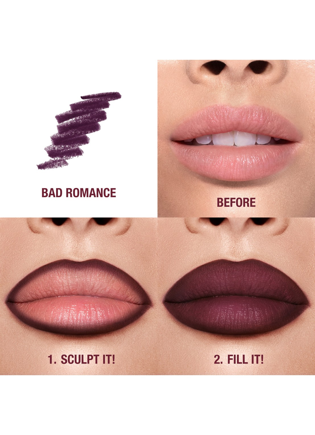 Charlotte Tilbury Lip Cheat - lipliner - achterkant bad romance
