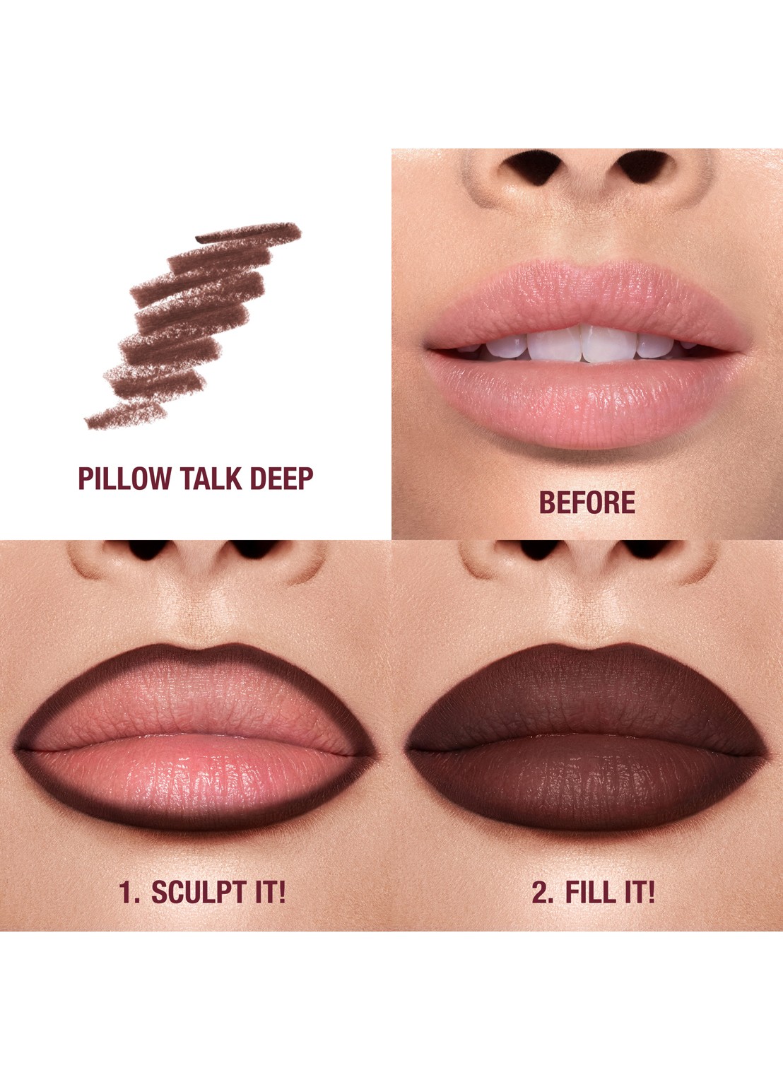 Charlotte Tilbury Lip Cheat - lipliner - achterkant 6 pillow talk intense