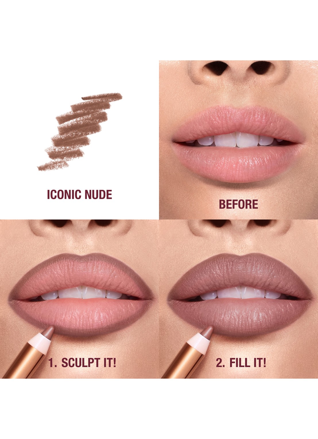 Charlotte Tilbury Lip Cheat - lipliner - detail 5 iconic nude