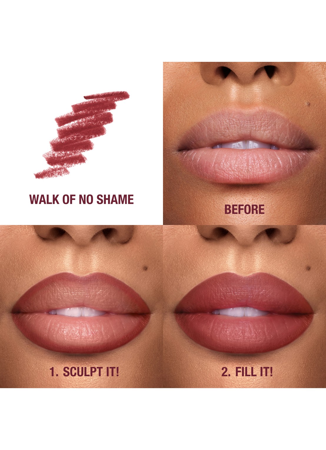 Charlotte Tilbury Lip Cheat - lipliner - detail 4 walk of no shame