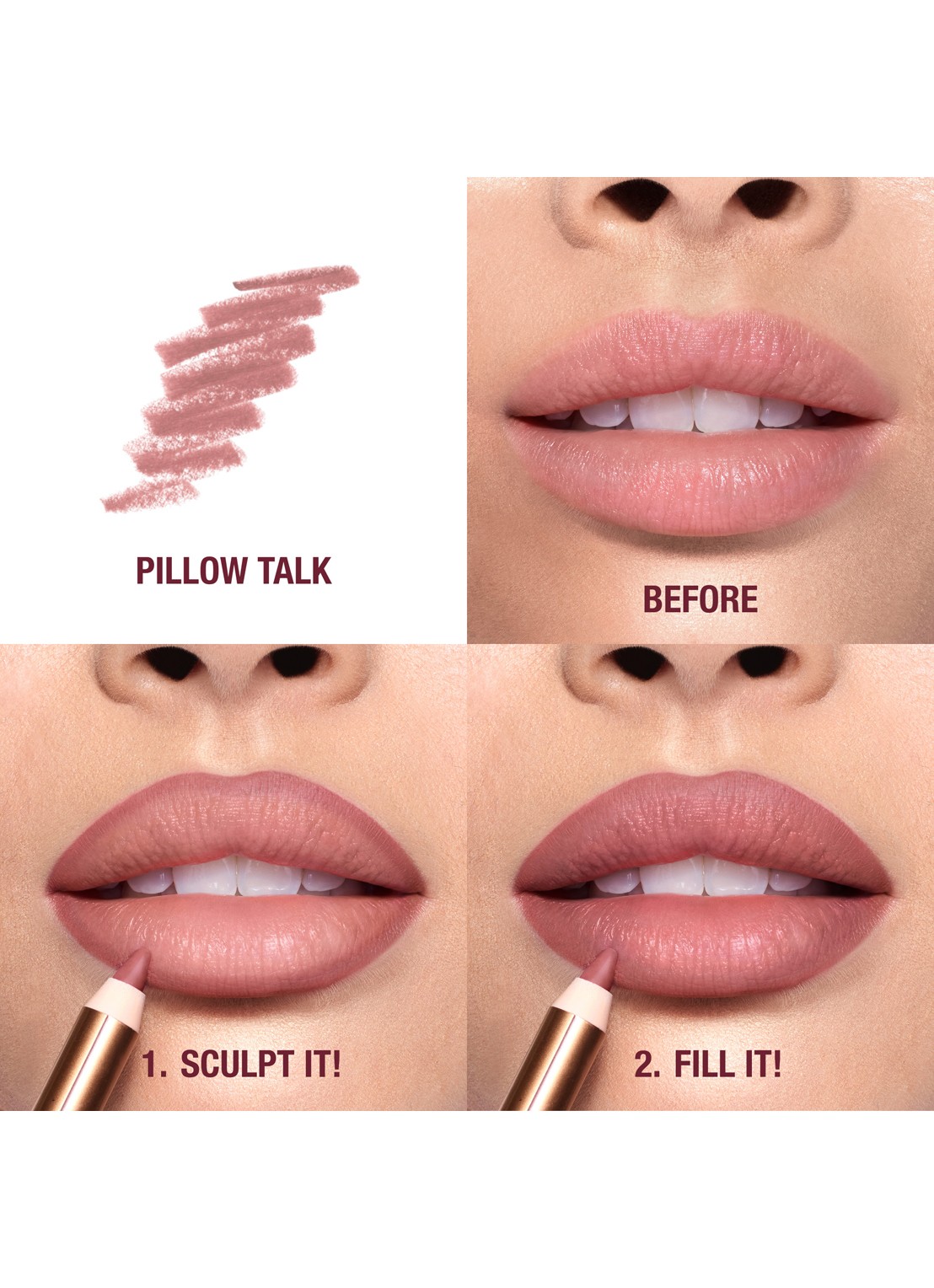 Charlotte Tilbury Lip Cheat - lipliner - achterkant pillow talk
