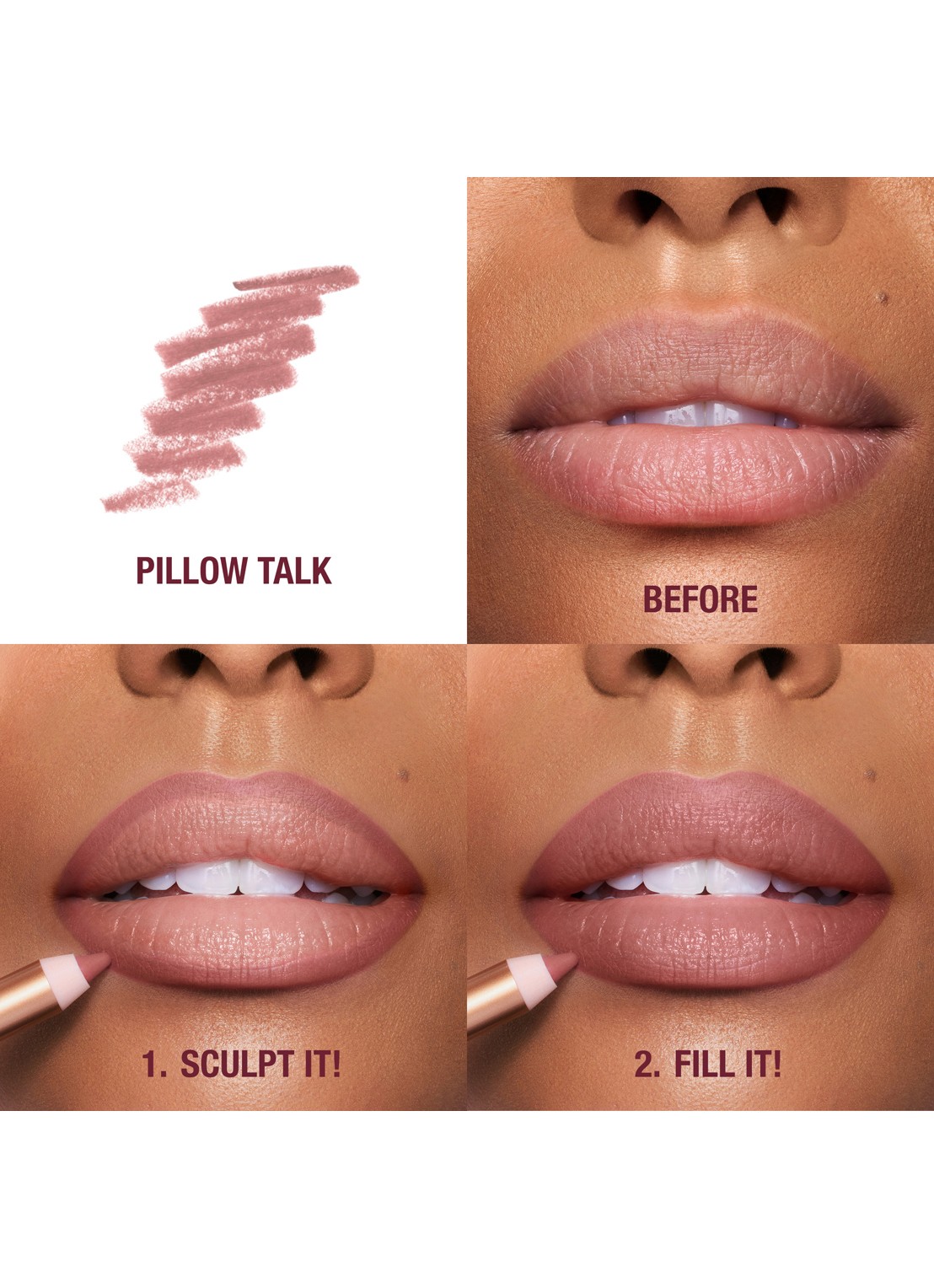 Charlotte Tilbury Lip Cheat - lipliner - detail 3 pillow talk