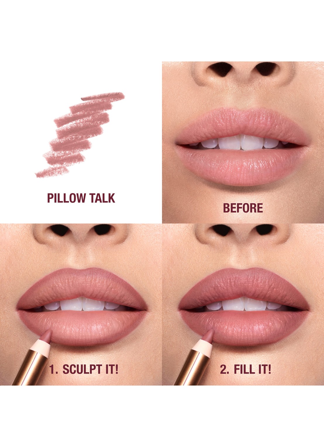 Charlotte Tilbury Lip Cheat - lipliner - detail 5 pillow talk
