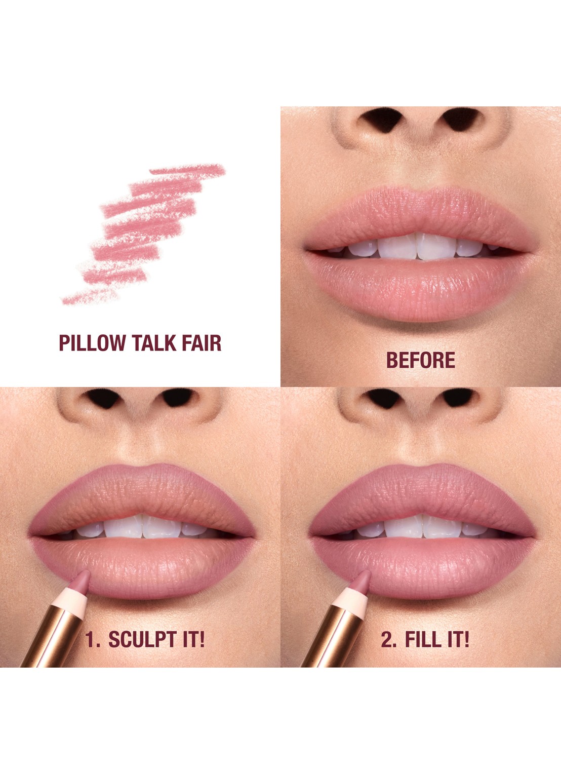 Charlotte Tilbury Lip Cheat - lipliner - detail 5 pillow talk fair