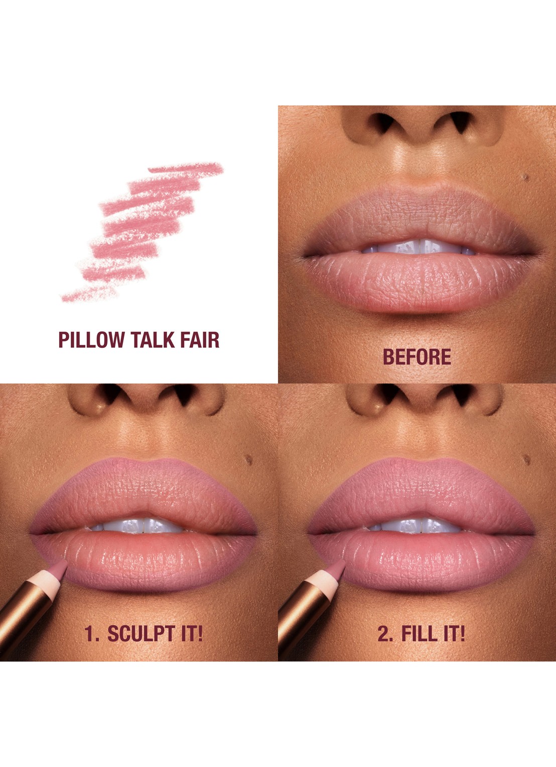 Charlotte Tilbury Lip Cheat - lipliner - detail 6 pillow talk fair